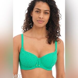 Freya Sundance Sweetheart Bikini Padded Top Swim Bra Jade Green